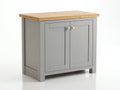 Buffet - Bois-Panneaux de bois - 90x45x90 cm - Gris-Bois naturel - Style campagne moderne