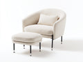 Fauteuil - Tissu bouclé - 82x80x83 cm - Crème - Style moderne