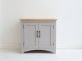 Buffet - Bois-Panneaux de bois - 85x40x85 cm - Gris clair-Bois naturel - Style campagne moderne